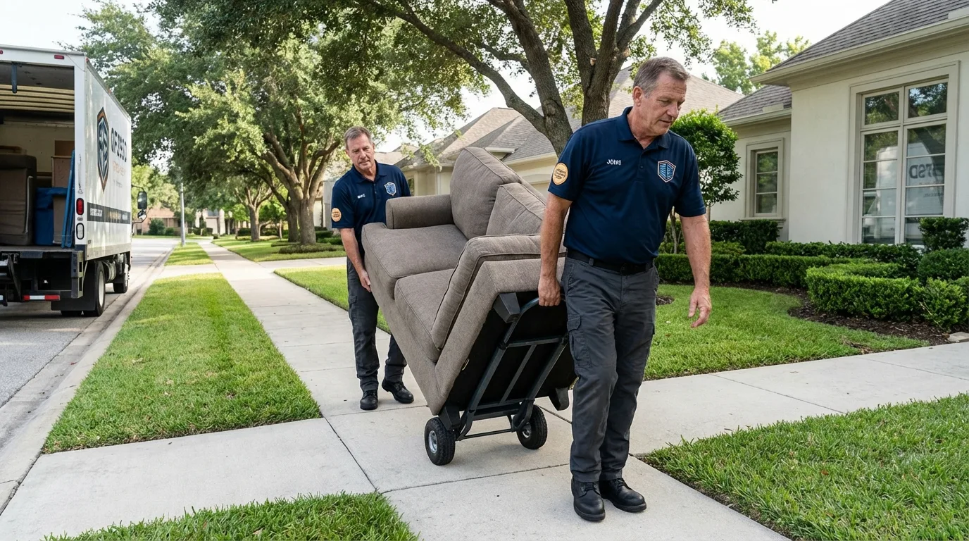 Local residential moving crew loading furniture in Chatsworth, GA